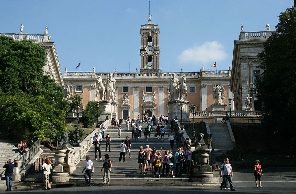 visiter place capitole rome cordonata dioscuri palazzo senatorio