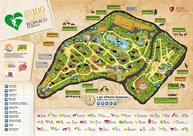 carte Bioparco rome