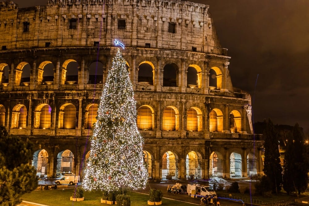 arbre sapin noel rome colisee