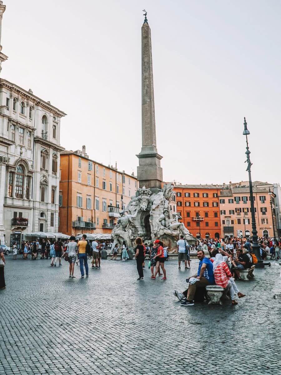 Fontaine Rome des Quatre-Fleuves (Fontana dei Quattro Fiumi) – Piazza Navona
