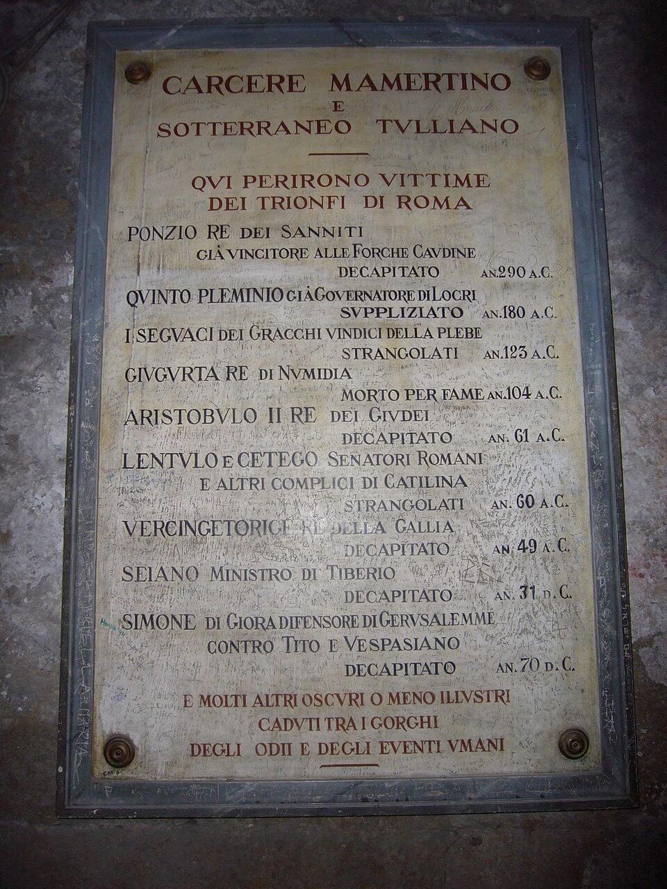 prison mamertine rome