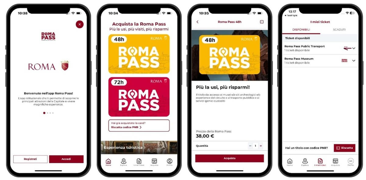 Roma Pass app