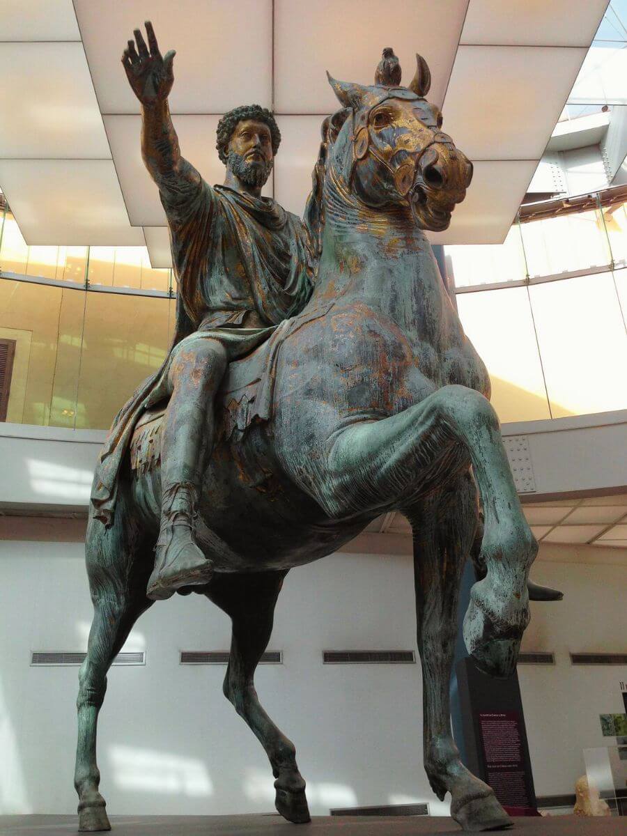 La statue équestre originale de Marc Aurèle Musées du Capitole Rome