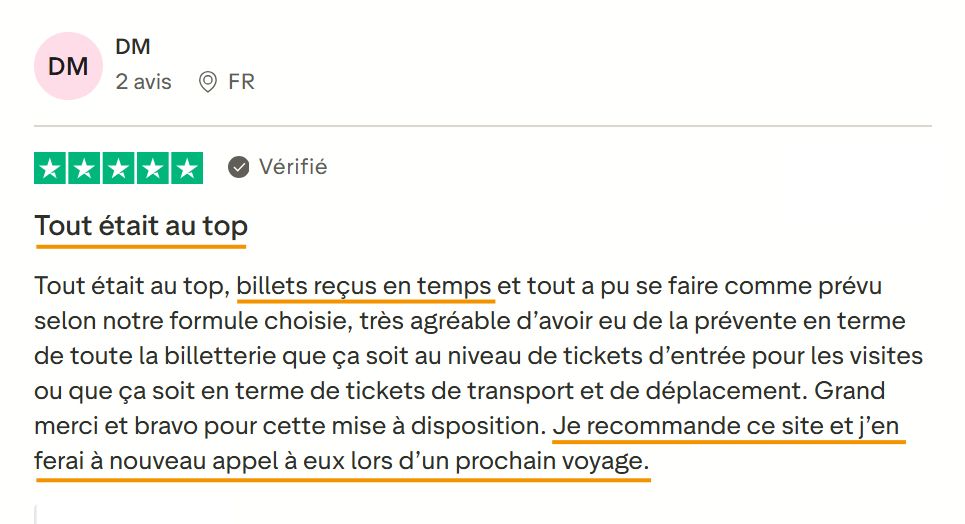 Turbopass Rome avis client trustpilot